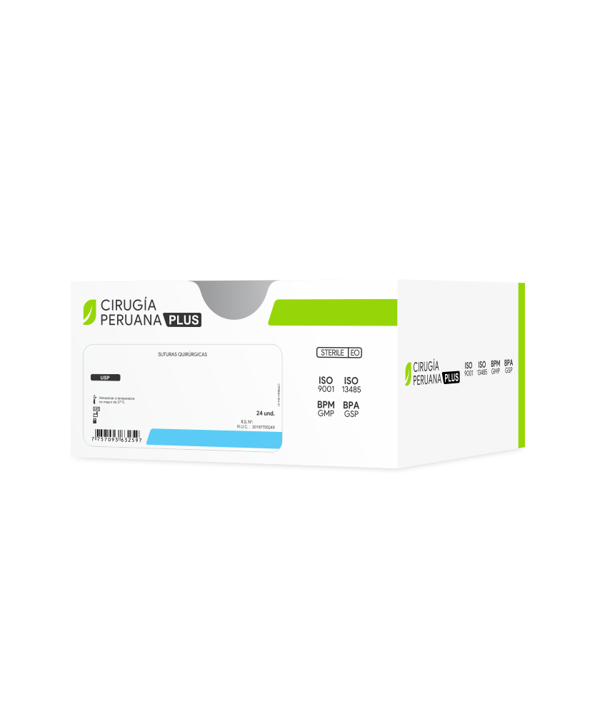 Seda Virgen Azul 8/0 Cirugía Peruana - Suturas
