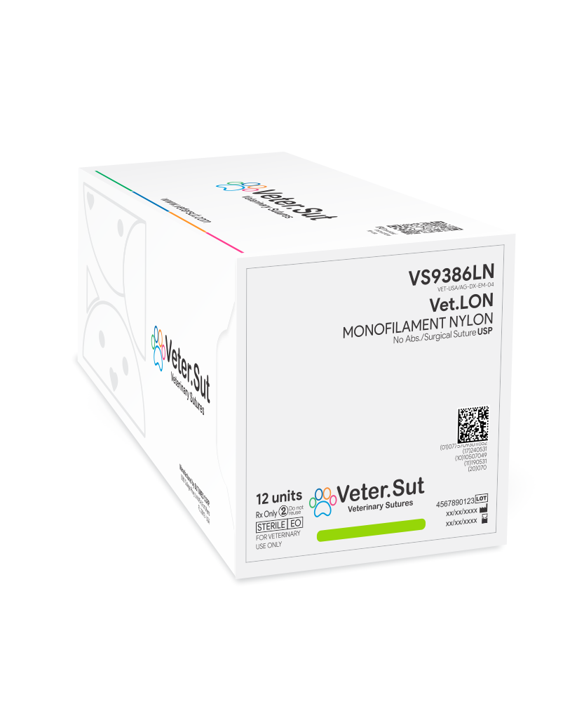 Nylon Azul Monofilamento 5/0 VetLON - Suturas Veterinarias