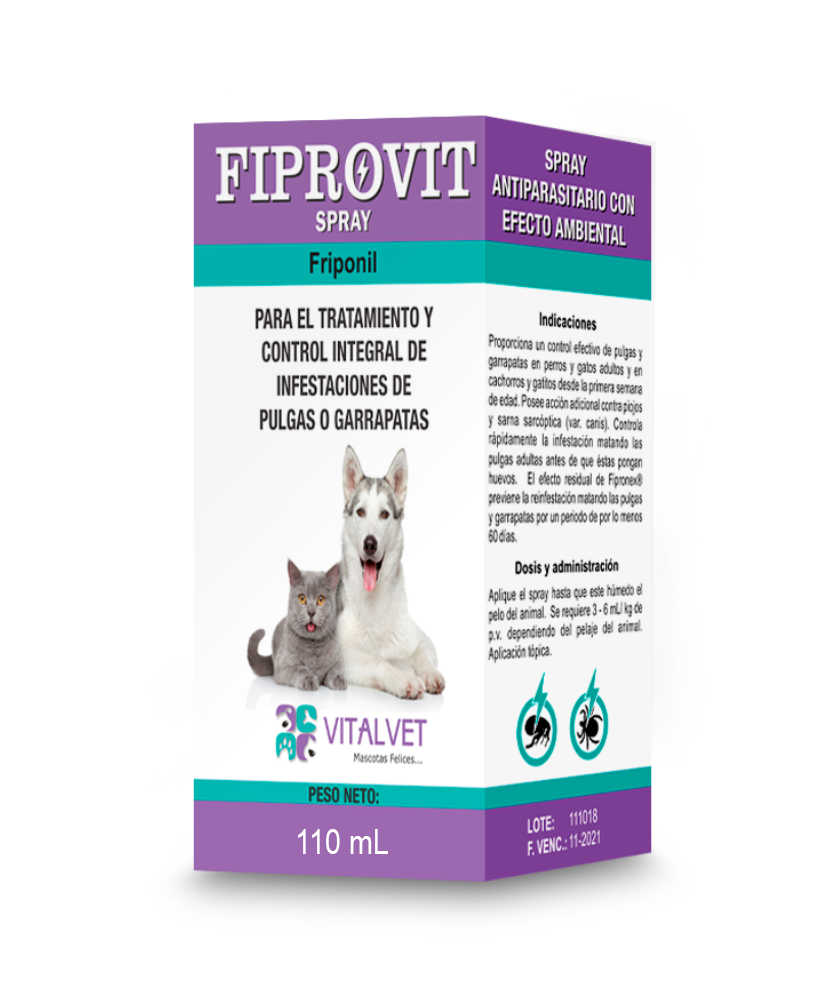 FIPROVIT SPRAY Antiparasitario Externo con Fipronil