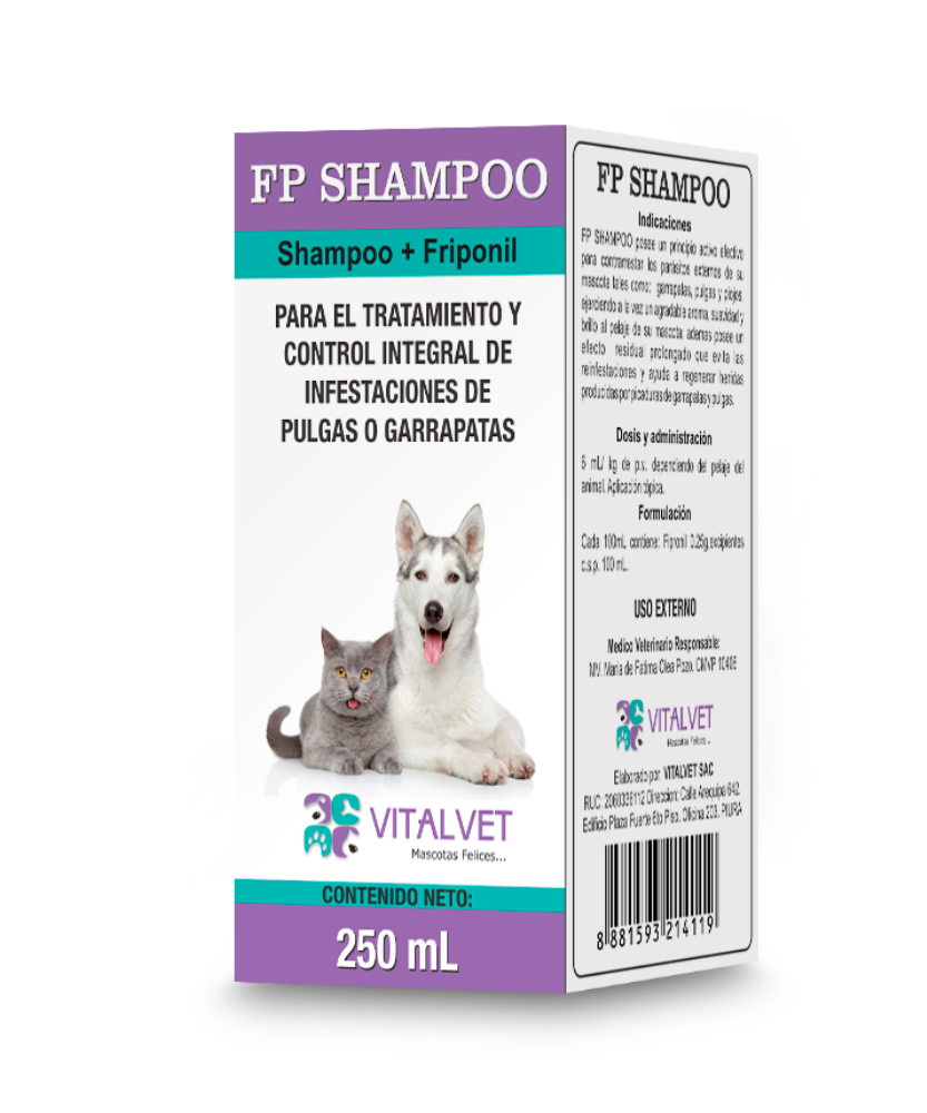 FP SHAMPOO Antipulgas con Fipronil 250 ml