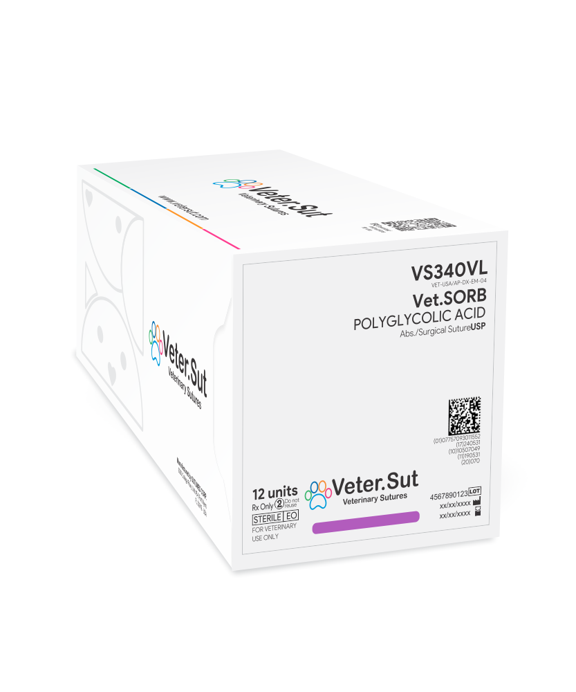 Ácido Poliglicólico 2/0 VetSORB - Suturas Veterinarias