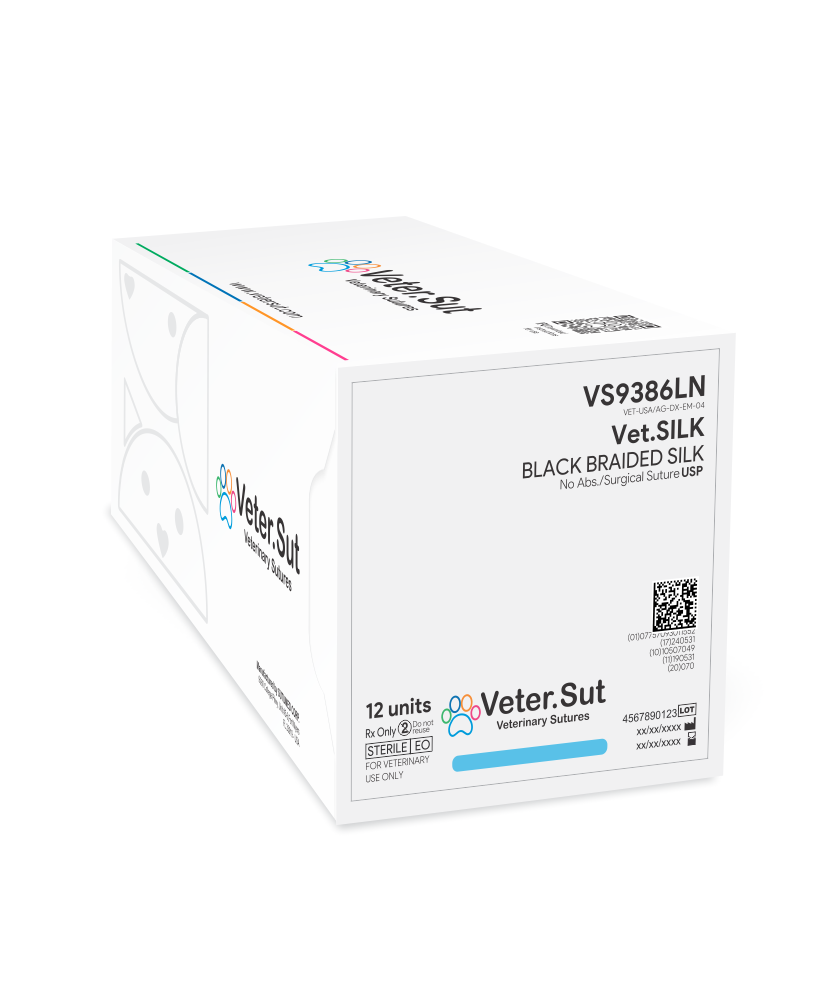 Seda Negra Trenzada 3/0 VetSILK - Suturas Veterinarias