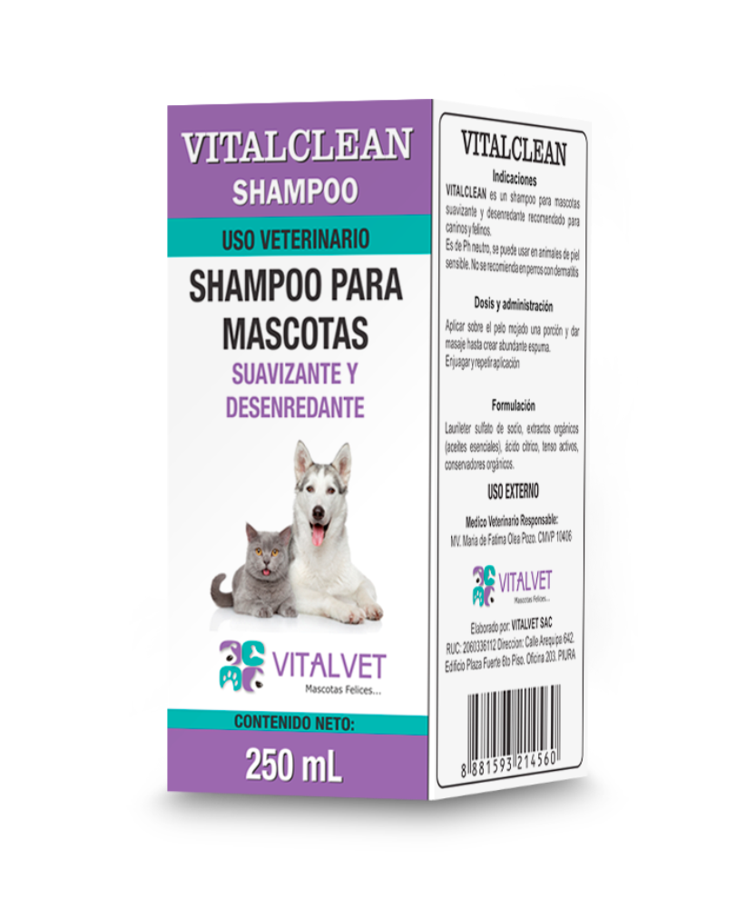 VITALCLEAN Shampoo Suavizante y Desenredante 250 ml